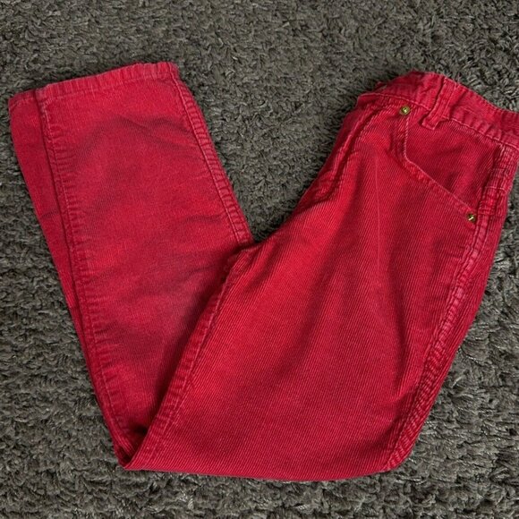 Vintage Girls Youth Corduroy Pants Lot of 2 Sz 8 JC Penny Red & Light Gray USA - Picture 13 of 16